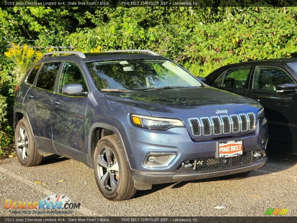 2021 Jeep Cherokee Limited 4x4 Slate Blue Pearl / Black Photo #3