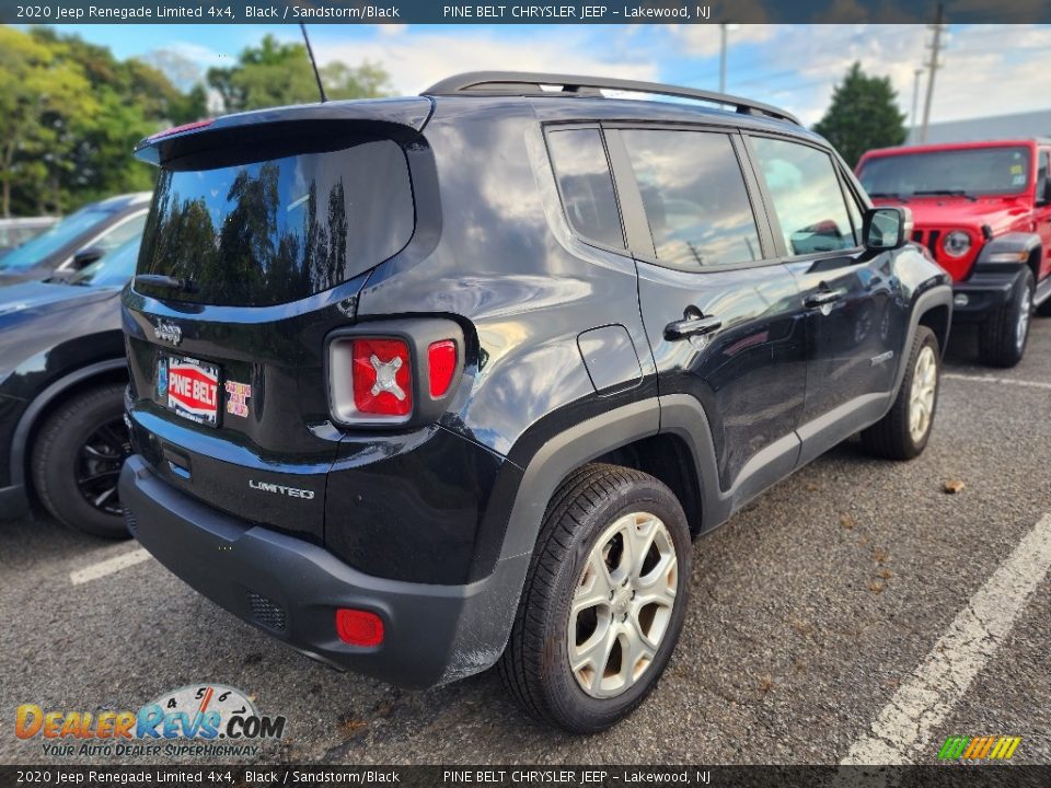 2020 Jeep Renegade Limited 4x4 Black / Sandstorm/Black Photo #3