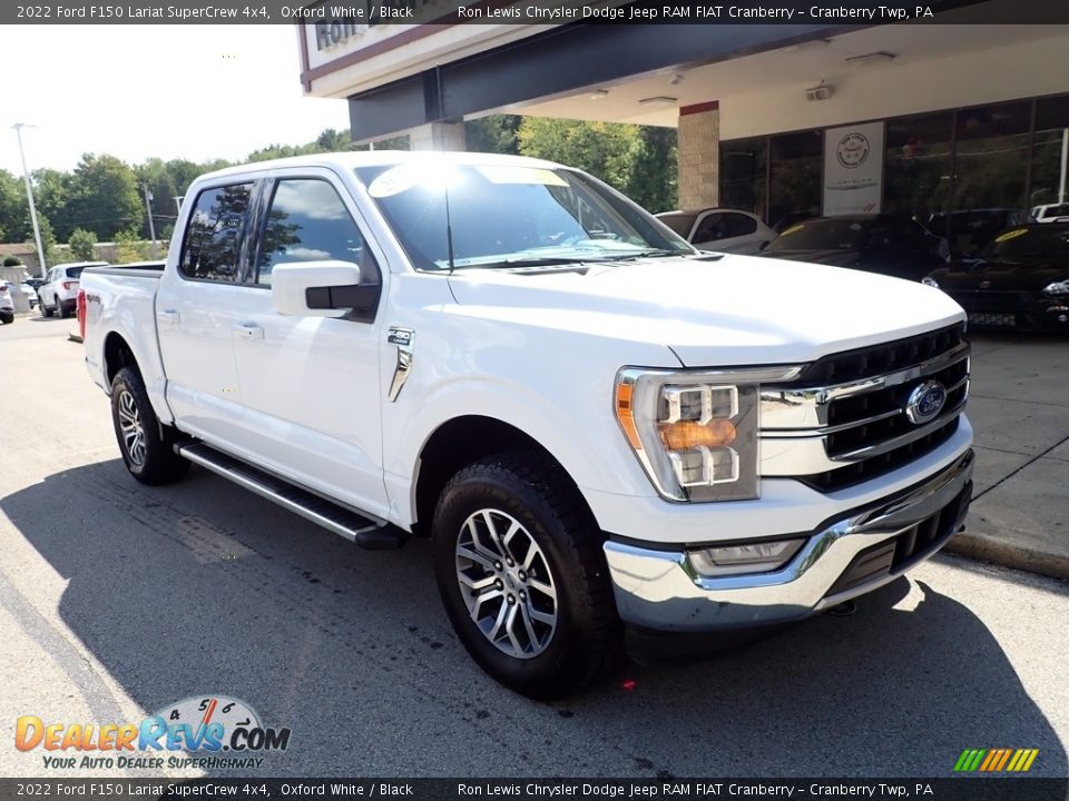 2022 Ford F150 Lariat SuperCrew 4x4 Oxford White / Black Photo #2