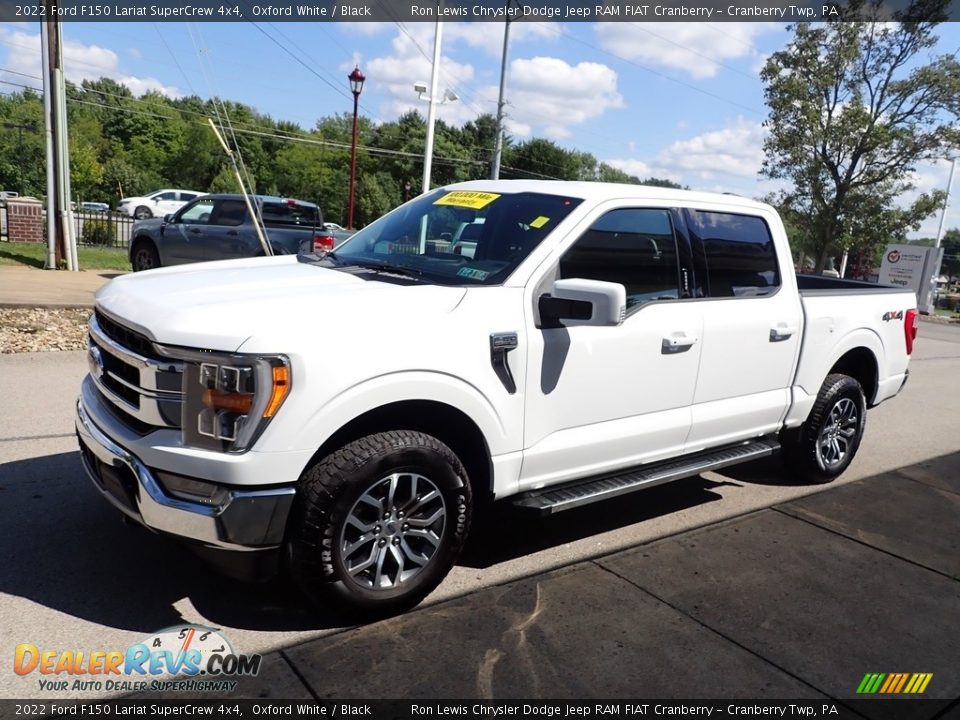 2022 Ford F150 Lariat SuperCrew 4x4 Oxford White / Black Photo #4