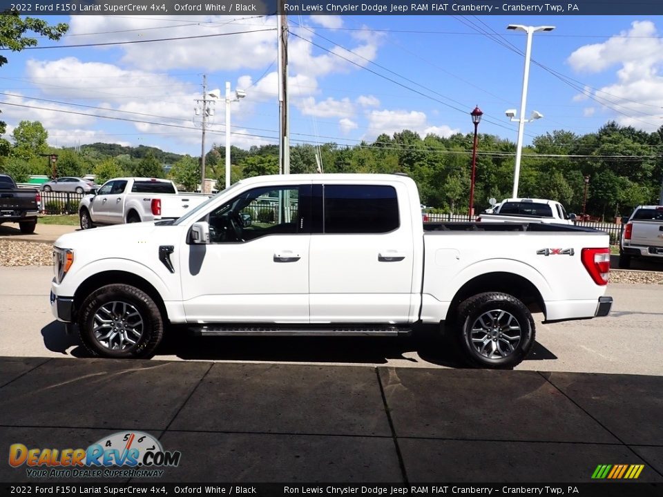 2022 Ford F150 Lariat SuperCrew 4x4 Oxford White / Black Photo #5