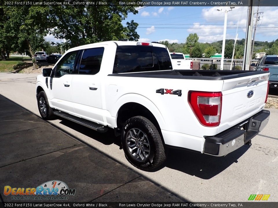 2022 Ford F150 Lariat SuperCrew 4x4 Oxford White / Black Photo #6