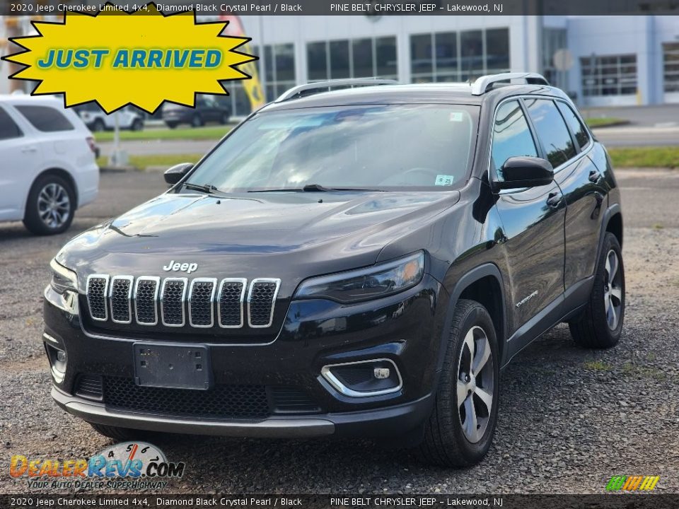 2020 Jeep Cherokee Limited 4x4 Diamond Black Crystal Pearl / Black Photo #1