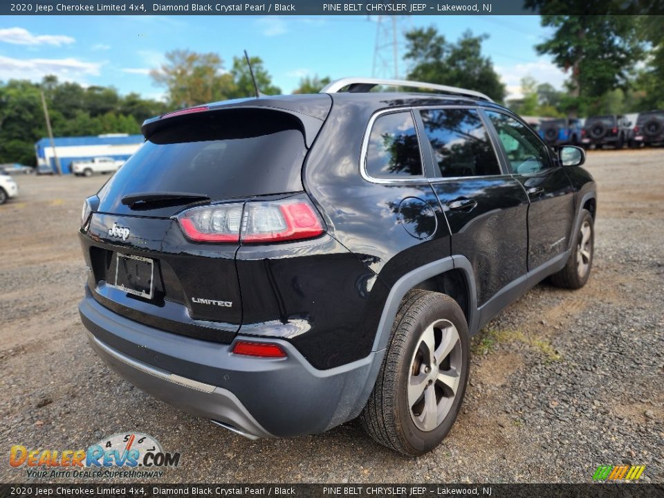 2020 Jeep Cherokee Limited 4x4 Diamond Black Crystal Pearl / Black Photo #3