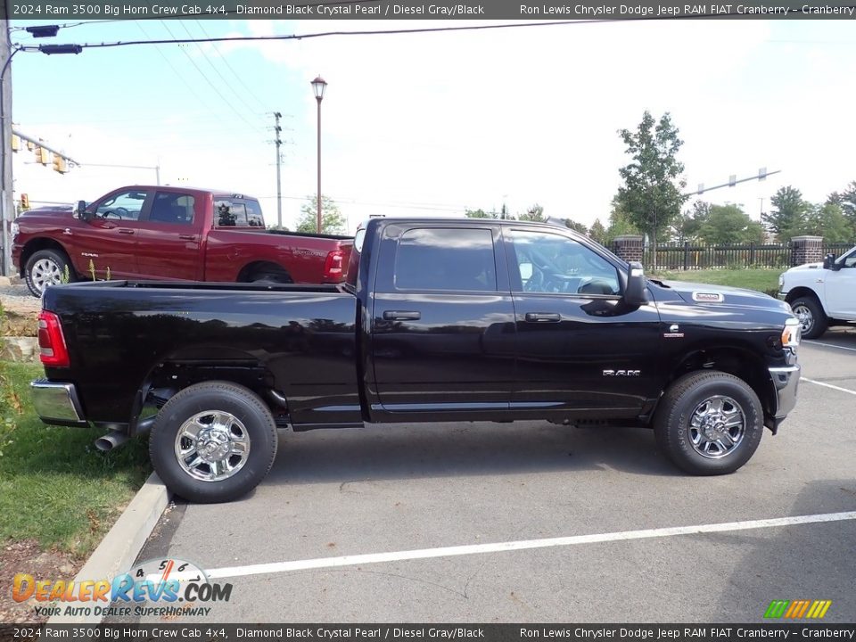 2024 Ram 3500 Big Horn Crew Cab 4x4 Diamond Black Crystal Pearl / Diesel Gray/Black Photo #4