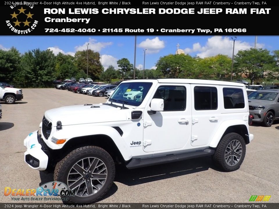 2024 Jeep Wrangler 4-Door High Altitude 4xe Hybrid Bright White / Black Photo #1