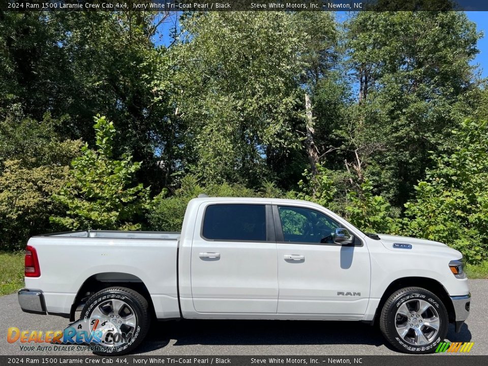 Ivory White Tri-Coat Pearl 2024 Ram 1500 Laramie Crew Cab 4x4 Photo #5