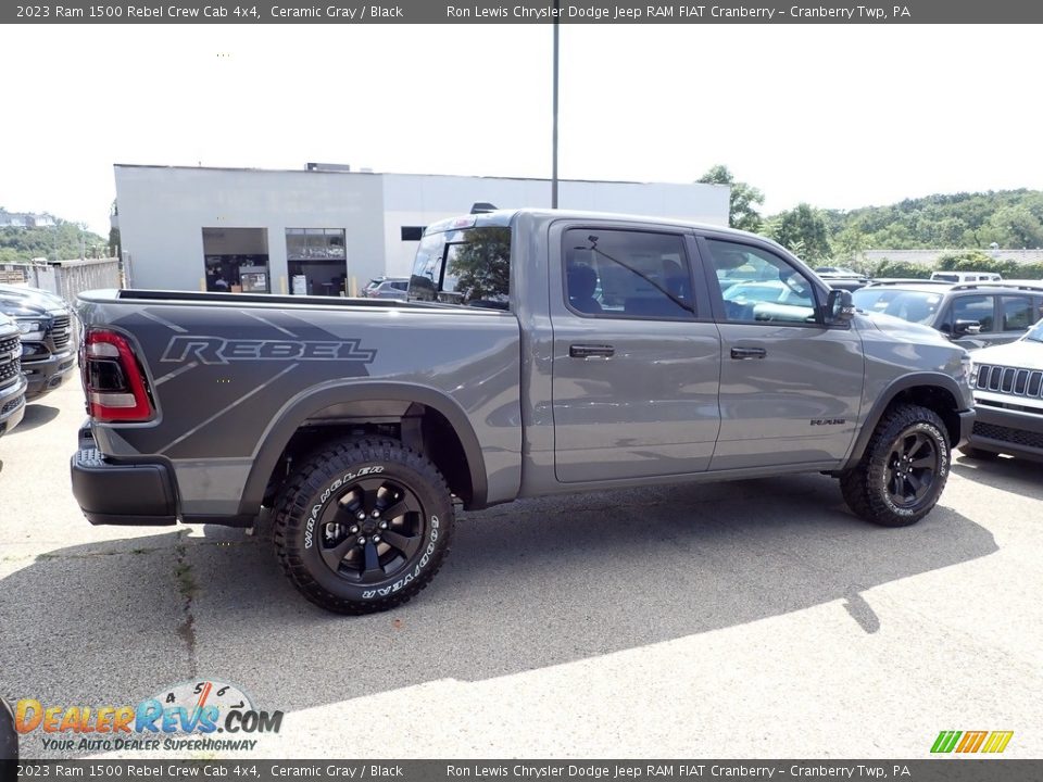 2023 Ram 1500 Rebel Crew Cab 4x4 Ceramic Gray / Black Photo #5