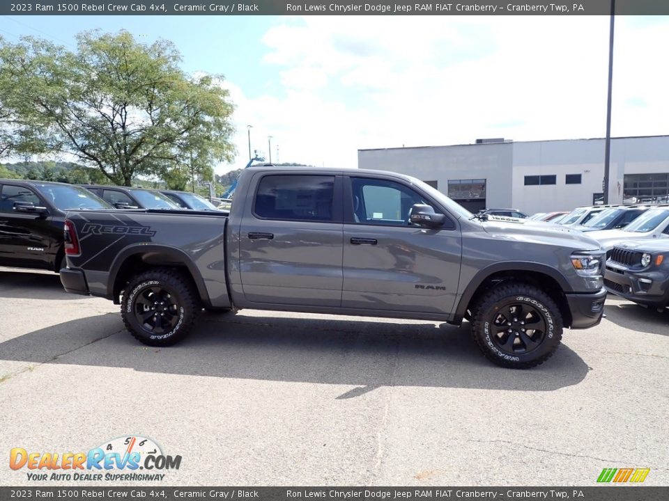 2023 Ram 1500 Rebel Crew Cab 4x4 Ceramic Gray / Black Photo #6