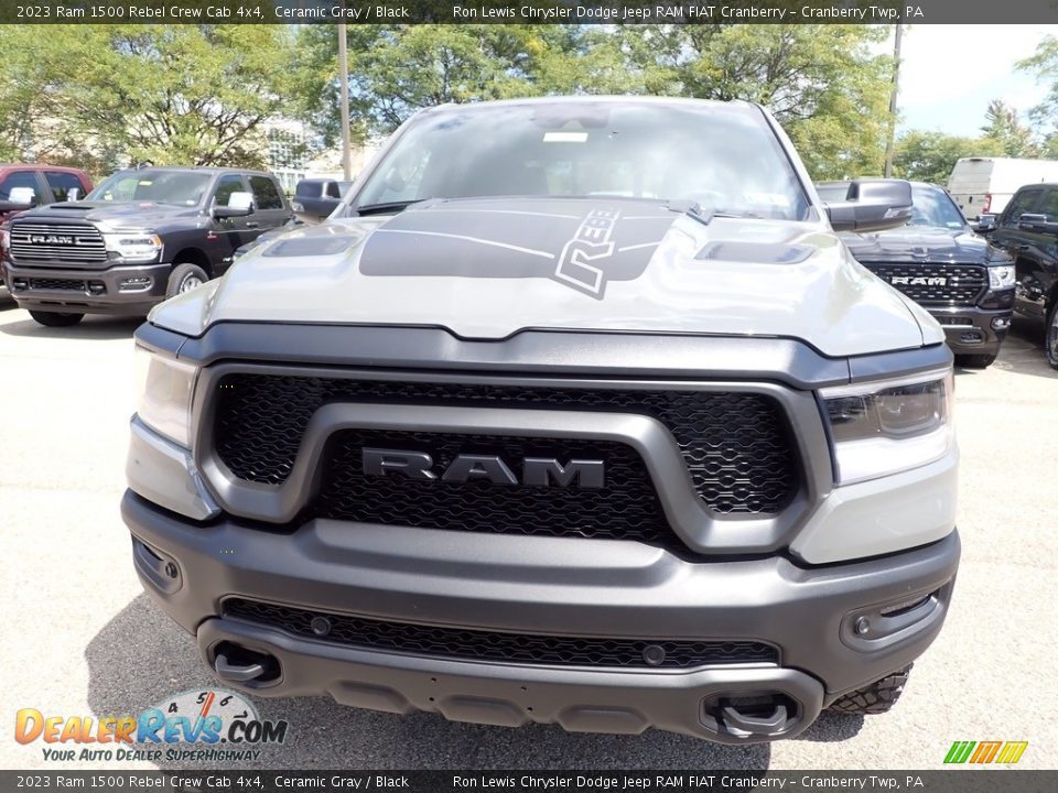 2023 Ram 1500 Rebel Crew Cab 4x4 Ceramic Gray / Black Photo #8