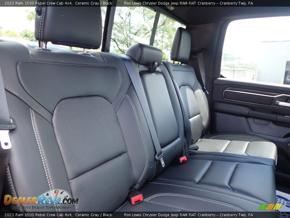 Rear Seat of 2023 Ram 1500 Rebel Crew Cab 4x4 Photo #11