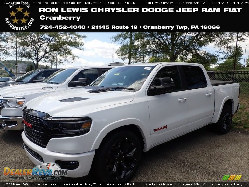 2023 Ram 1500 Limited Red Edition Crew Cab 4x4 Ivory White Tri-Coat Pearl / Black Photo #1