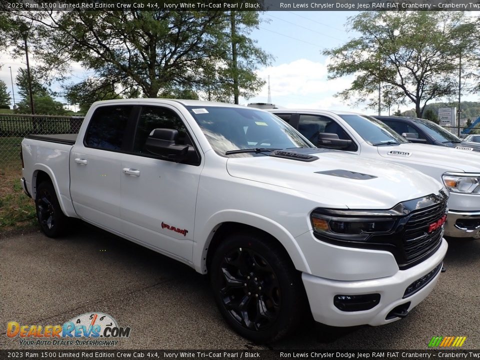 2023 Ram 1500 Limited Red Edition Crew Cab 4x4 Ivory White Tri-Coat Pearl / Black Photo #2