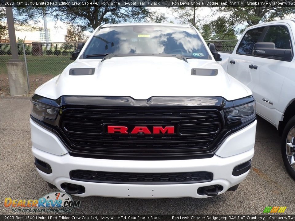 2023 Ram 1500 Limited Red Edition Crew Cab 4x4 Ivory White Tri-Coat Pearl / Black Photo #7