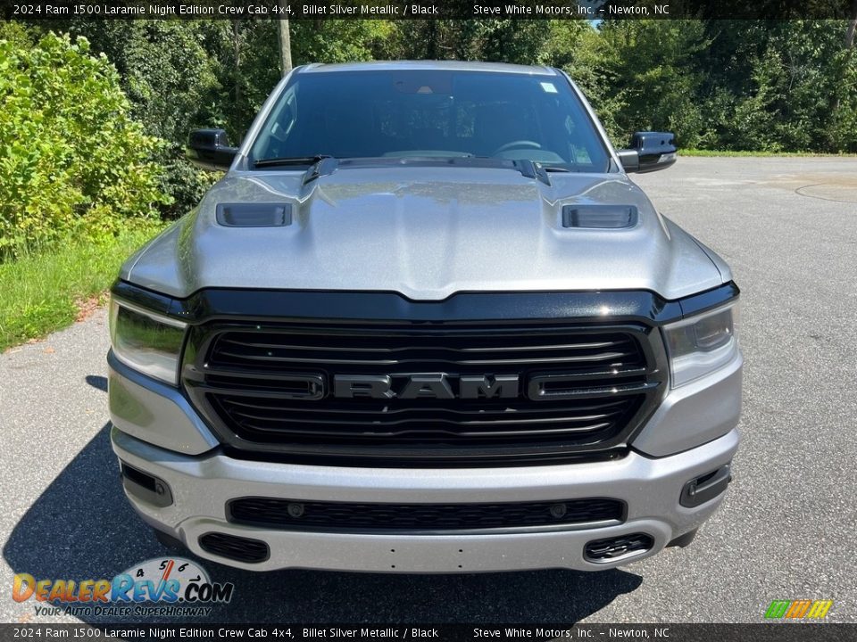 2024 Ram 1500 Laramie Night Edition Crew Cab 4x4 Billet Silver Metallic / Black Photo #3