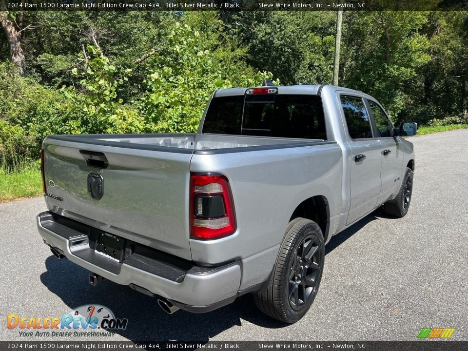 2024 Ram 1500 Laramie Night Edition Crew Cab 4x4 Billet Silver Metallic / Black Photo #6