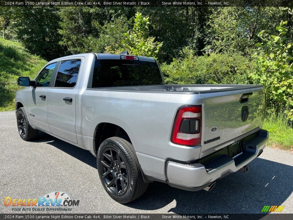 2024 Ram 1500 Laramie Night Edition Crew Cab 4x4 Billet Silver Metallic / Black Photo #9