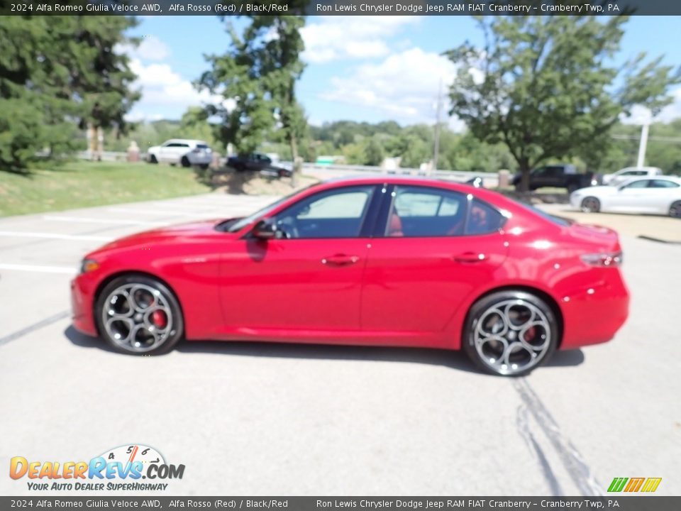 2024 Alfa Romeo Giulia Veloce AWD Alfa Rosso (Red) / Black/Red Photo #2