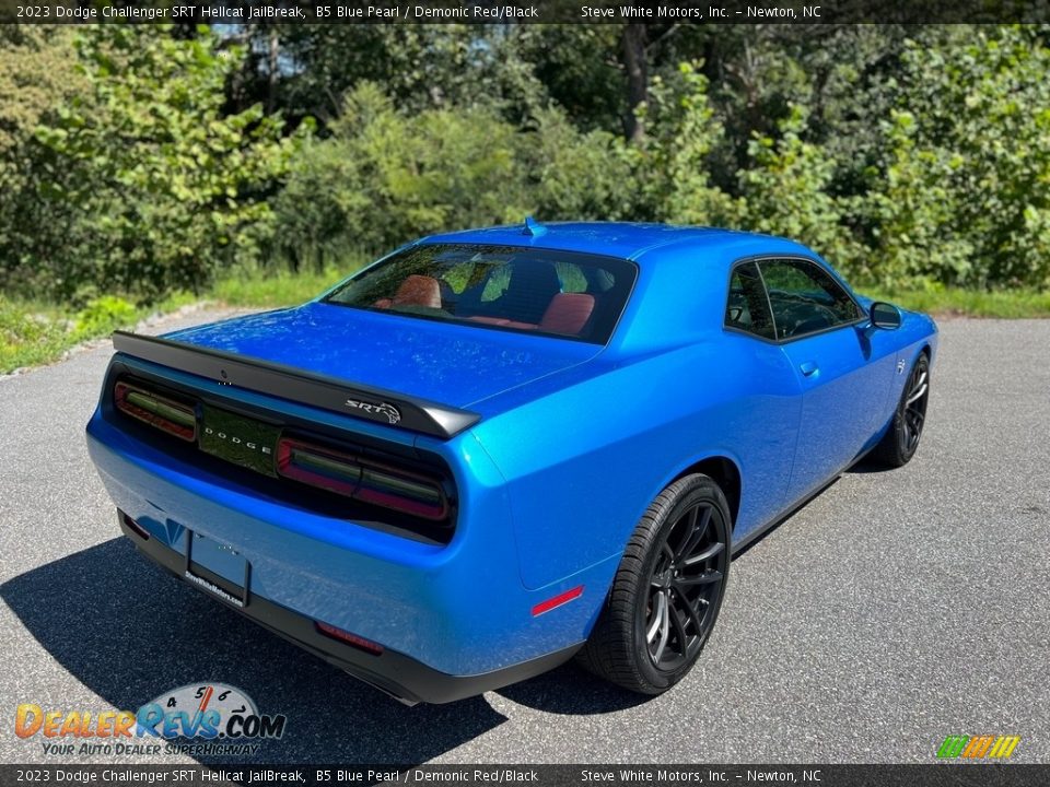 2023 Dodge Challenger SRT Hellcat JailBreak B5 Blue Pearl / Demonic Red/Black Photo #6