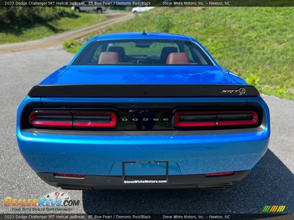 2023 Dodge Challenger SRT Hellcat JailBreak B5 Blue Pearl / Demonic Red/Black Photo #7