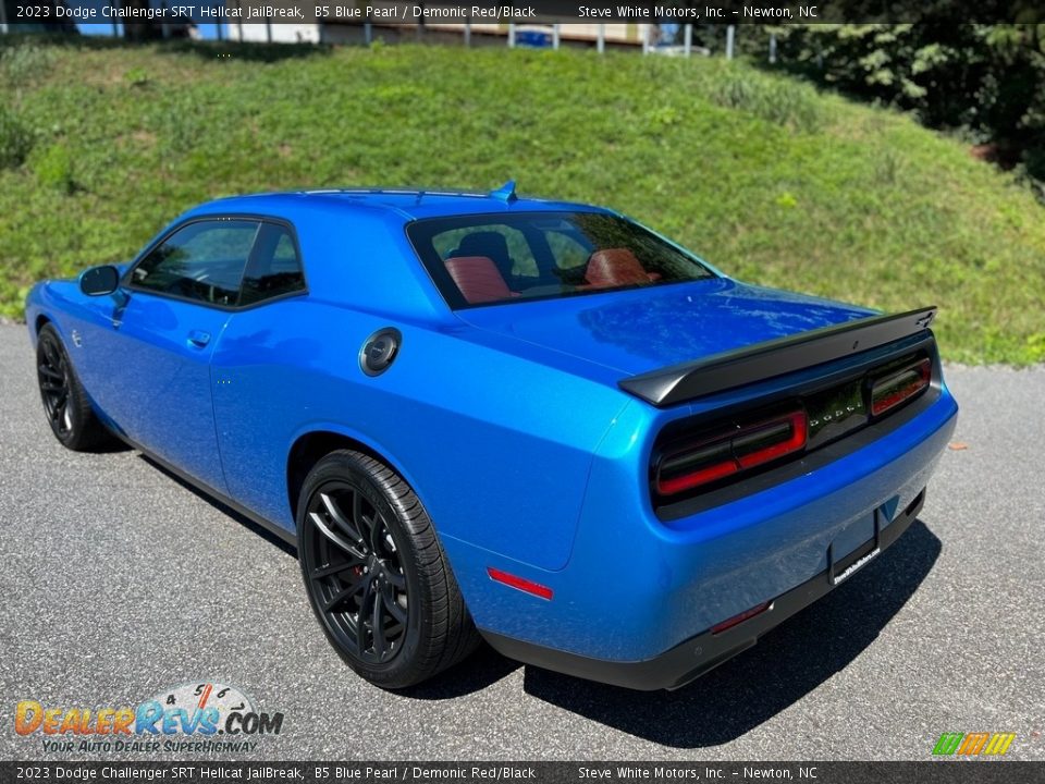 2023 Dodge Challenger SRT Hellcat JailBreak B5 Blue Pearl / Demonic Red/Black Photo #8