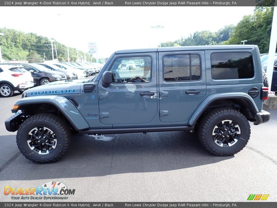 2024 Jeep Wrangler 4-Door Rubicon X 4xe Hybrid Anvil / Black Photo #2