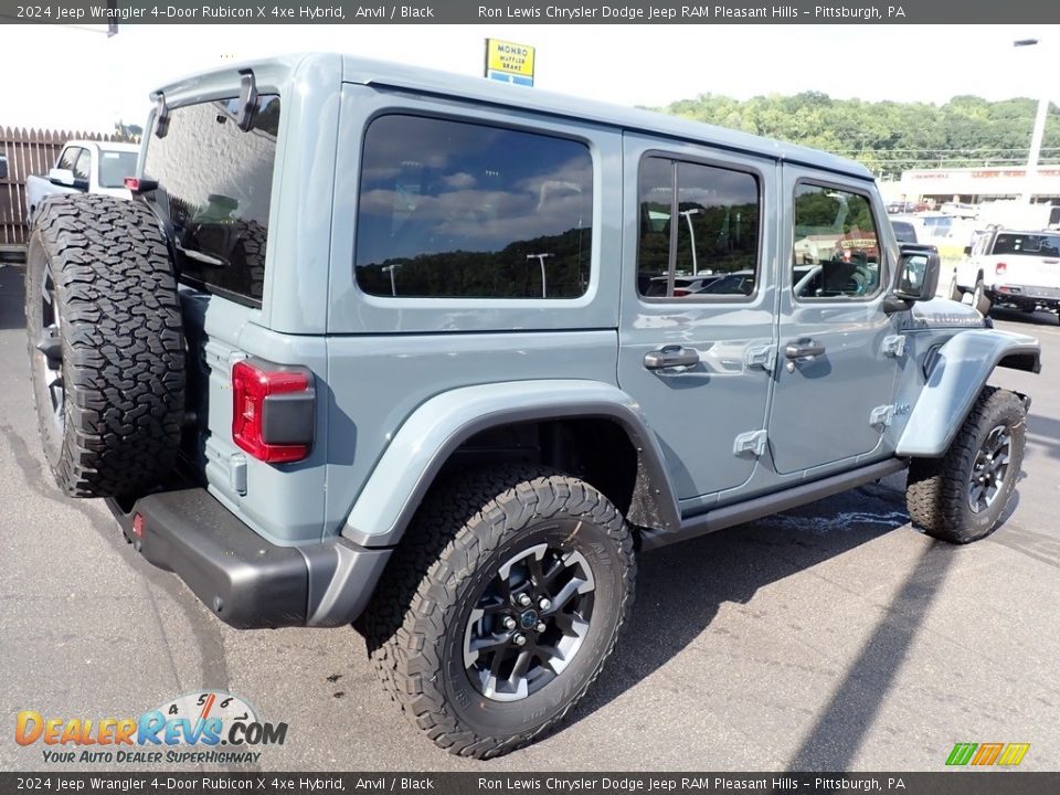 2024 Jeep Wrangler 4-Door Rubicon X 4xe Hybrid Anvil / Black Photo #6