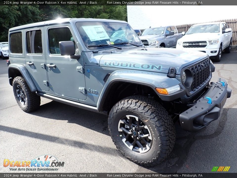 Front 3/4 View of 2024 Jeep Wrangler 4-Door Rubicon X 4xe Hybrid Photo #8