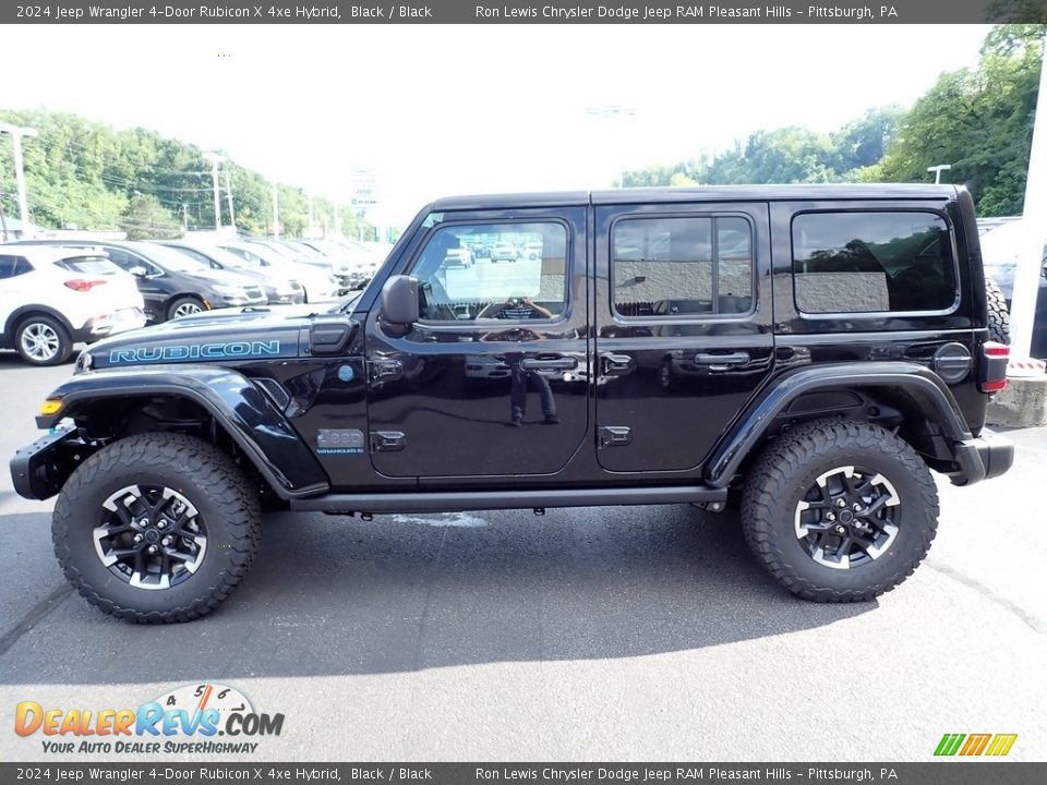 2024 Jeep Wrangler 4-Door Rubicon X 4xe Hybrid Black / Black Photo #2