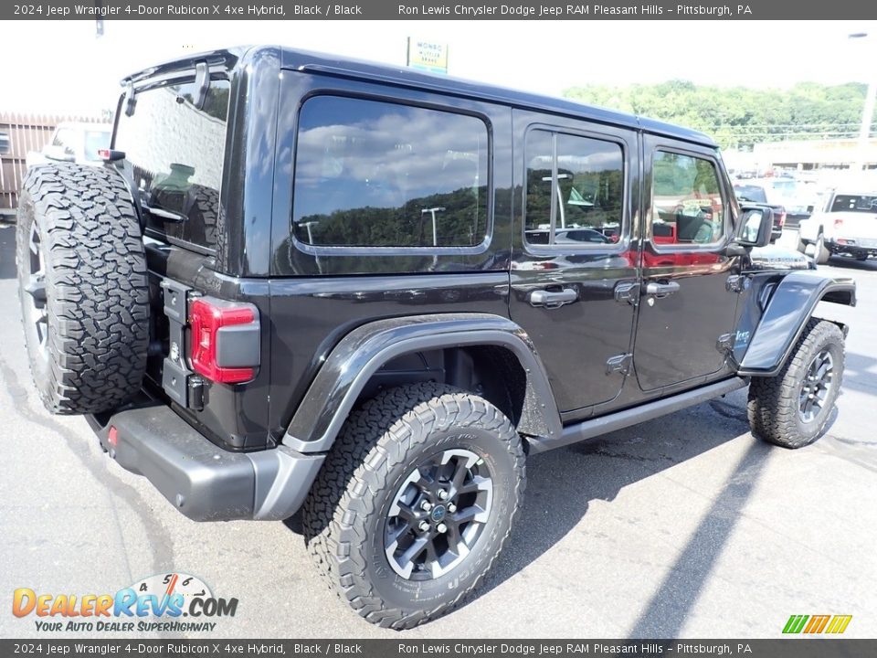 2024 Jeep Wrangler 4-Door Rubicon X 4xe Hybrid Black / Black Photo #6