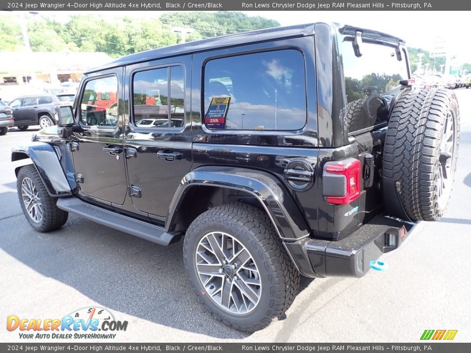 2024 Jeep Wrangler 4-Door High Altitude 4xe Hybrid Black / Green/Black Photo #3