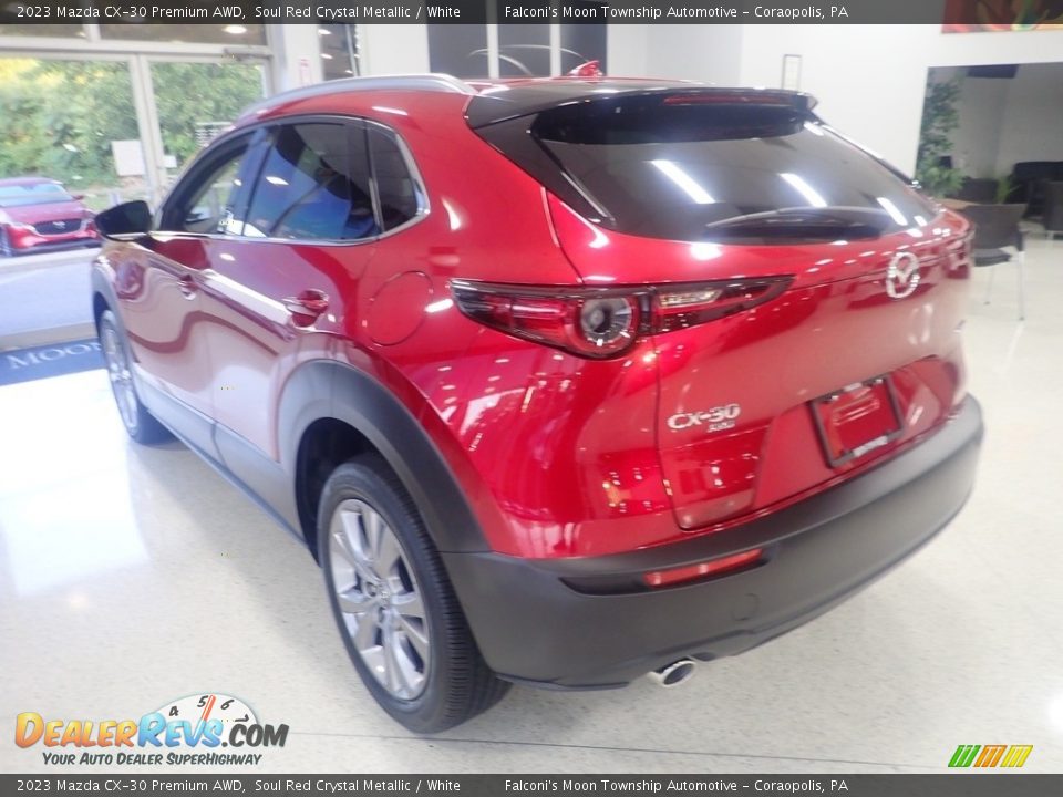 2023 Mazda CX-30 Premium AWD Soul Red Crystal Metallic / White Photo #5