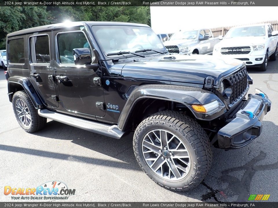 Front 3/4 View of 2024 Jeep Wrangler 4-Door High Altitude 4xe Hybrid Photo #8