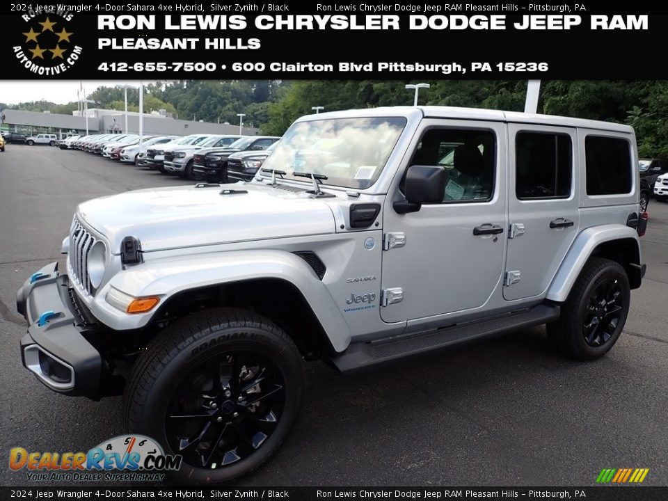 2024 Jeep Wrangler 4-Door Sahara 4xe Hybrid Silver Zynith / Black Photo #1