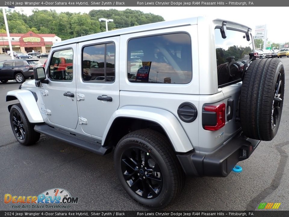 2024 Jeep Wrangler 4-Door Sahara 4xe Hybrid Silver Zynith / Black Photo #3