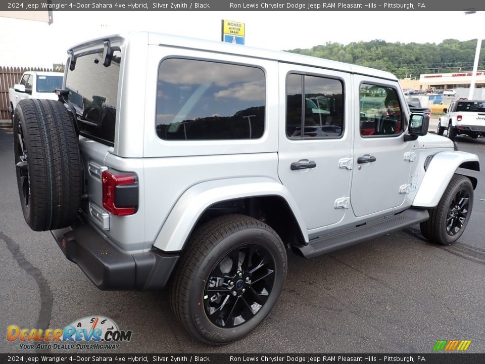 2024 Jeep Wrangler 4-Door Sahara 4xe Hybrid Silver Zynith / Black Photo #6