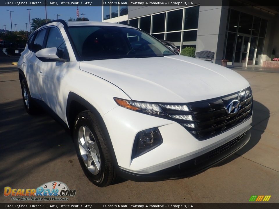 2024 Hyundai Tucson SEL AWD White Pearl / Gray Photo #9