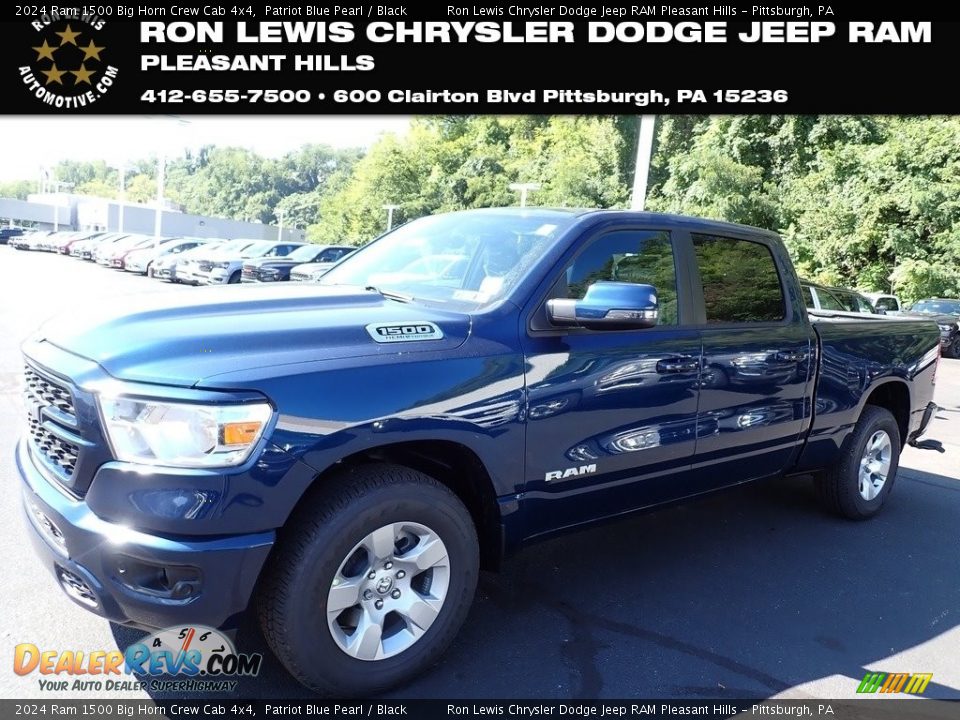 2024 Ram 1500 Big Horn Crew Cab 4x4 Patriot Blue Pearl / Black Photo #1