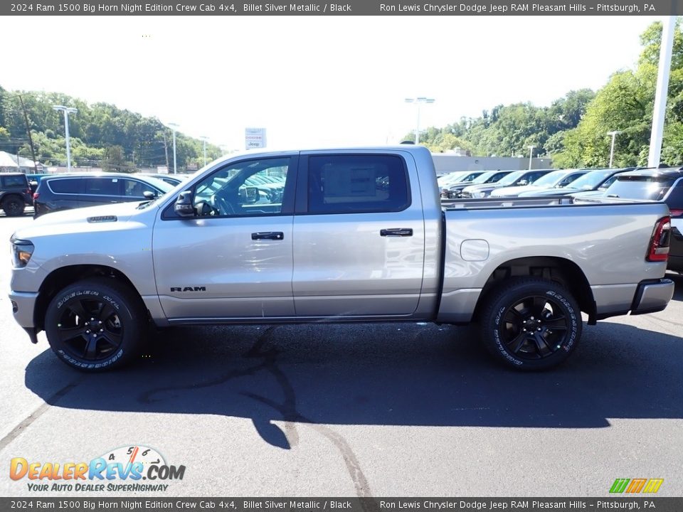 2024 Ram 1500 Big Horn Night Edition Crew Cab 4x4 Billet Silver Metallic / Black Photo #2