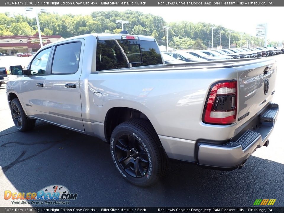 2024 Ram 1500 Big Horn Night Edition Crew Cab 4x4 Billet Silver Metallic / Black Photo #3