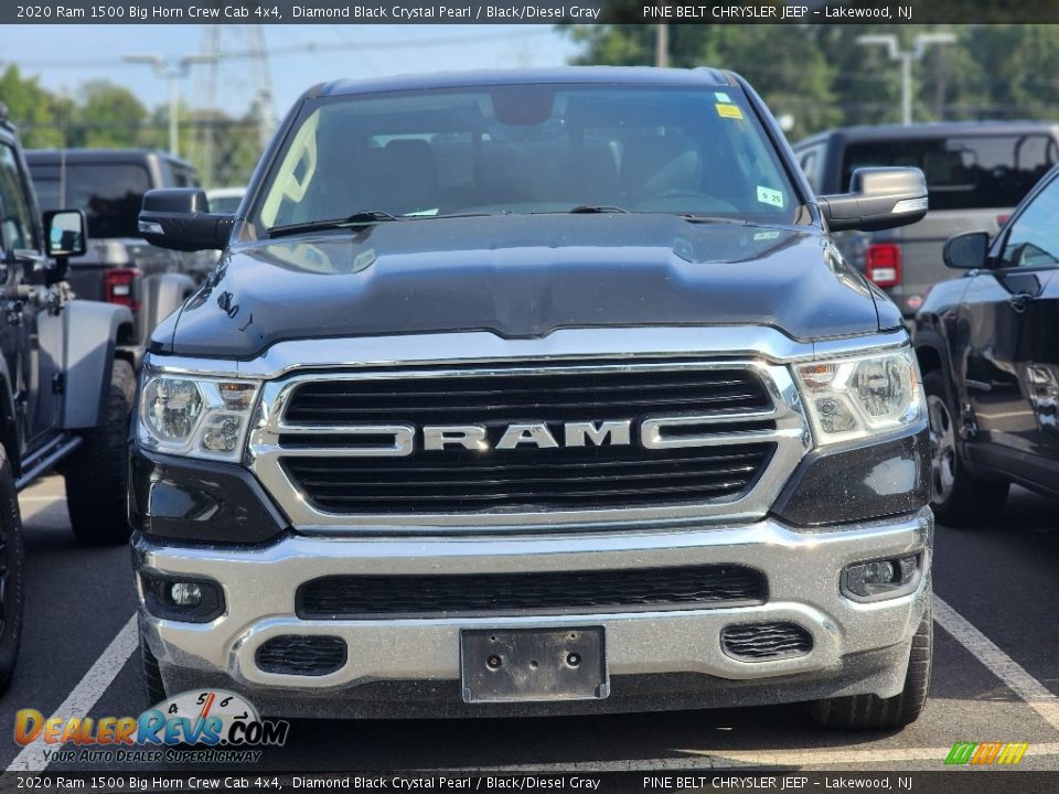2020 Ram 1500 Big Horn Crew Cab 4x4 Diamond Black Crystal Pearl / Black/Diesel Gray Photo #2