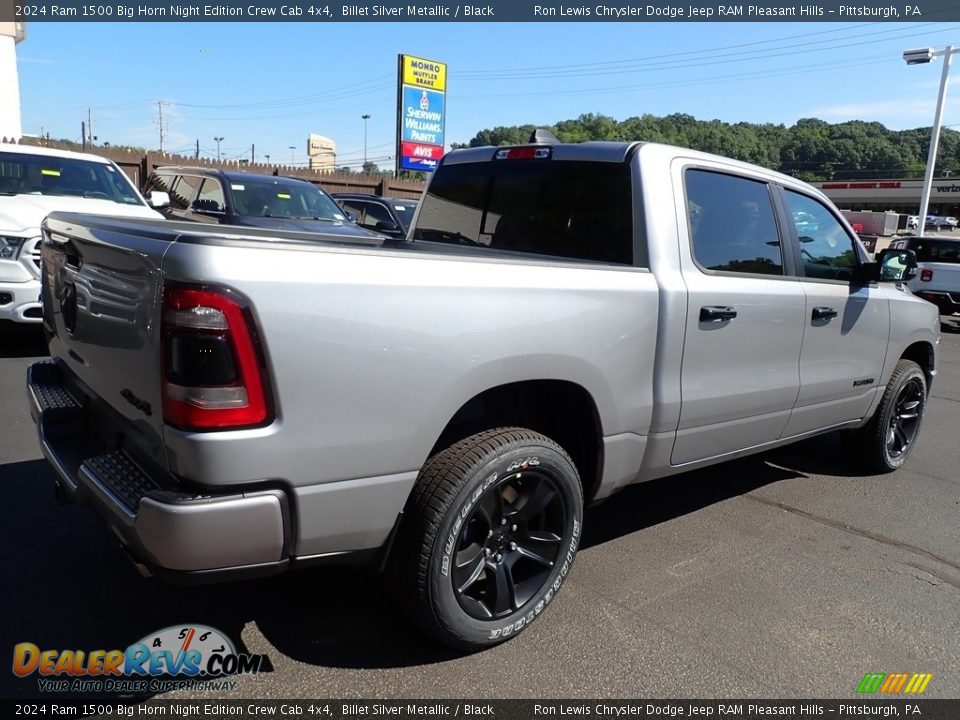 2024 Ram 1500 Big Horn Night Edition Crew Cab 4x4 Billet Silver Metallic / Black Photo #7