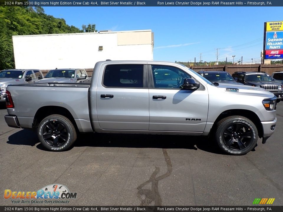 Billet Silver Metallic 2024 Ram 1500 Big Horn Night Edition Crew Cab 4x4 Photo #8