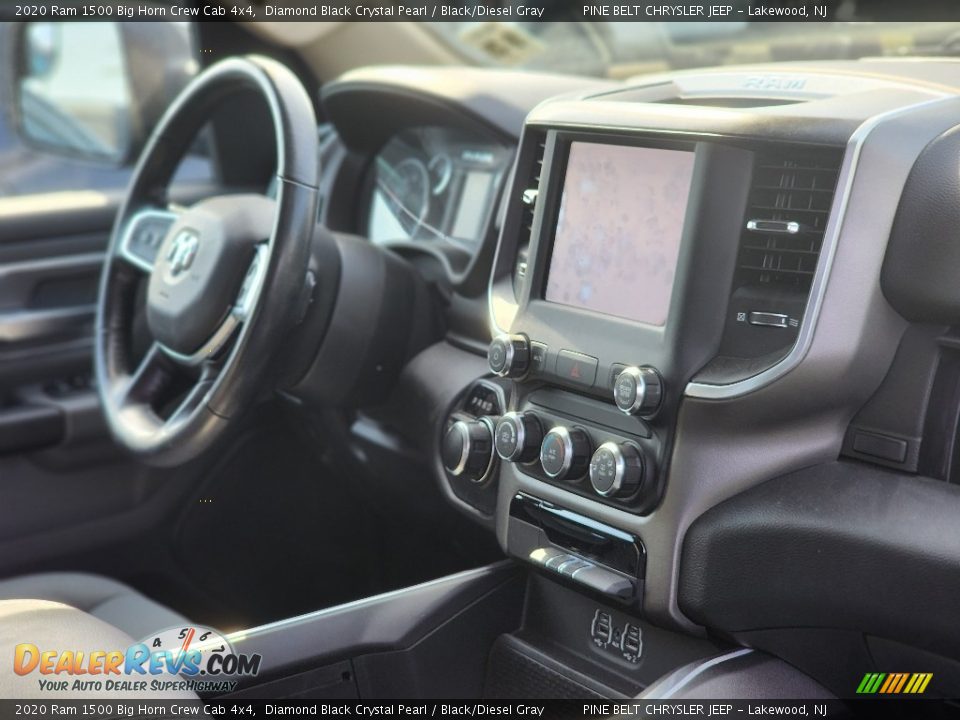 2020 Ram 1500 Big Horn Crew Cab 4x4 Diamond Black Crystal Pearl / Black/Diesel Gray Photo #6