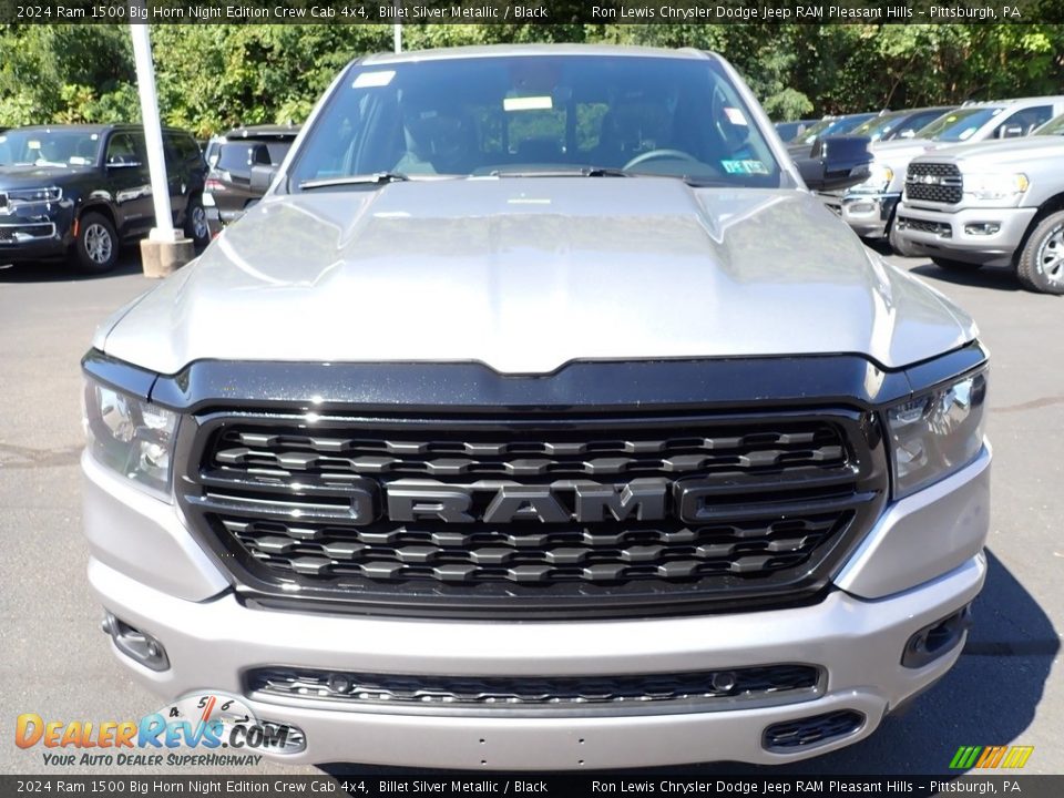 2024 Ram 1500 Big Horn Night Edition Crew Cab 4x4 Billet Silver Metallic / Black Photo #10