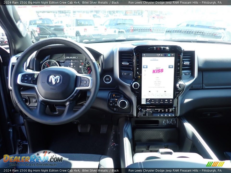 2024 Ram 1500 Big Horn Night Edition Crew Cab 4x4 Billet Silver Metallic / Black Photo #14