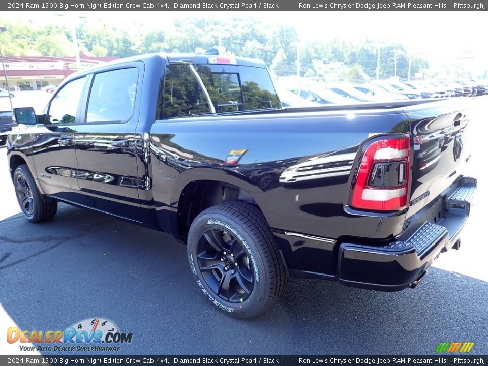 2024 Ram 1500 Big Horn Night Edition Crew Cab 4x4 Diamond Black Crystal Pearl / Black Photo #3