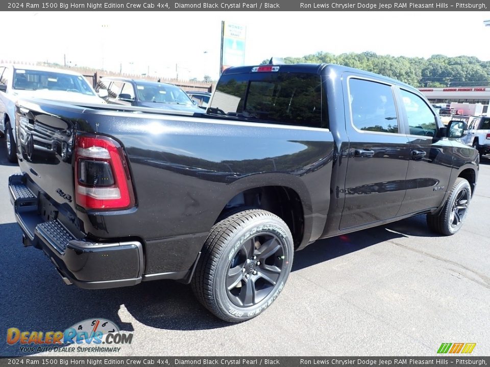 2024 Ram 1500 Big Horn Night Edition Crew Cab 4x4 Diamond Black Crystal Pearl / Black Photo #7