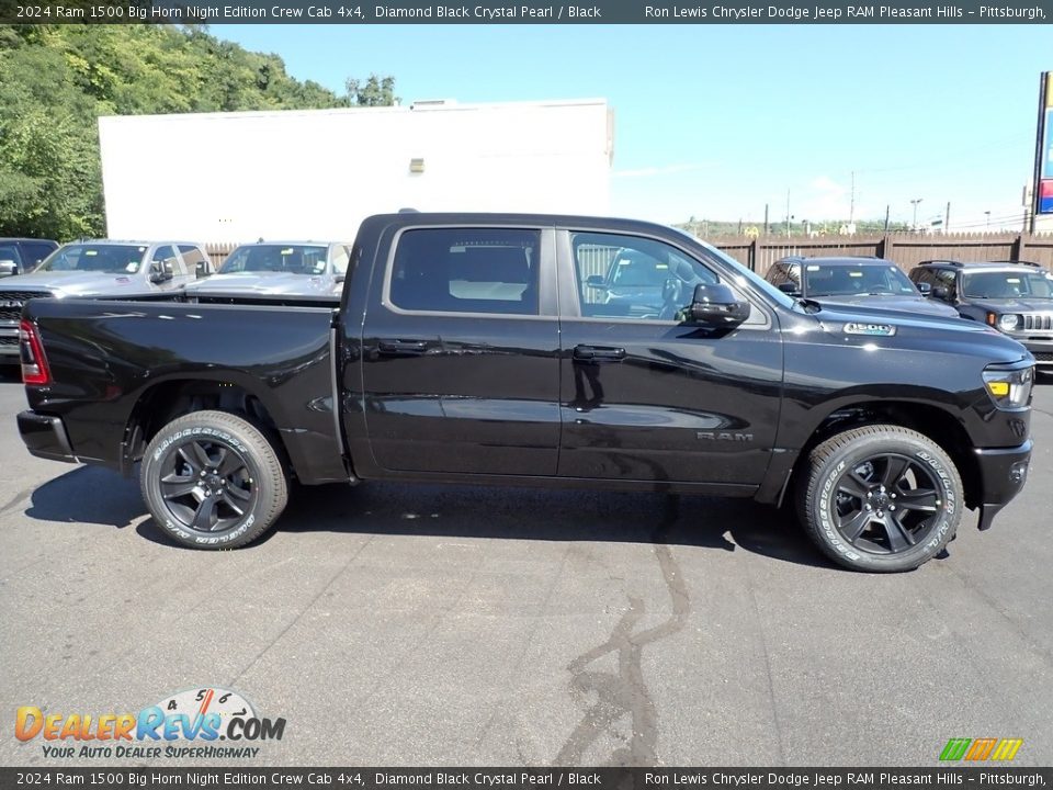 2024 Ram 1500 Big Horn Night Edition Crew Cab 4x4 Diamond Black Crystal Pearl / Black Photo #8