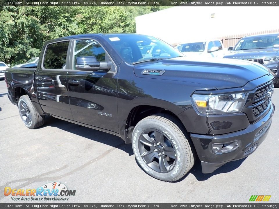 2024 Ram 1500 Big Horn Night Edition Crew Cab 4x4 Diamond Black Crystal Pearl / Black Photo #9